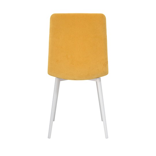 Кухонный стул Белла, велюр тенерифе куркума/Цвет металл белый в Златоусте - изображение 3