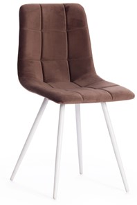 Кухонный стул CHILLY (mod. 7095-1) 45х53х88 коричневый barkhat 12/белый арт.17290 в Челябинске