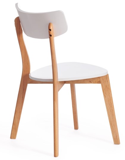 Кухонный стул Claire, дерево гевея/МДФ 48x49,5x81,5 Белый/натуральный (2 шт) арт.15113 в Челябинске - изображение 2