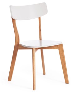 Кухонный стул Claire, дерево гевея/МДФ 48x49,5x81,5 Белый/натуральный (2 шт) арт.15113 в Златоусте