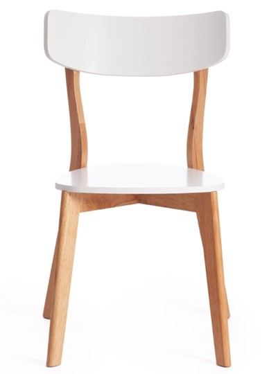 Кухонный стул Claire, дерево гевея/МДФ 48x49,5x81,5 Белый/натуральный (2 шт) арт.15113 в Челябинске - изображение 4