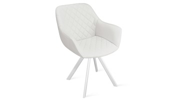 Обеденный стул Дастин К2 (Белый матовый/Кож.зам Polo White) в Копейске