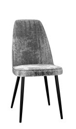 Кухонный стул DikLine 326 микровелюр M13 светло-серый, ножки черные в Челябинске
