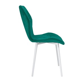 Обеденный стул Дора, велюр тенерифе изумруд/Цвет металл белый в Миассе - предосмотр 2