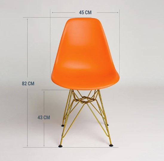Кухонный стул DSL 110 Gold (оранжевый) в Миассе - изображение 1