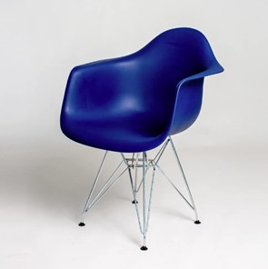 Обеденный стул DSL 330 Chrom (темно-синий) в Копейске