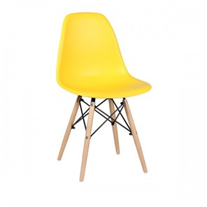 Дизайнерский стул EAMES DSW WX-503 PP-пластик желтый в Челябинске