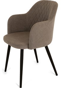 Обеденный стул Эспрессо-1, ноги черные круглые XL (R32)/велюр T173 Капучино в Магнитогорске