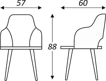 Обеденный стул Эспрессо-1, ноги черные круглые XXL (R38)/велюр T190 Горький шоколад в Челябинске - предосмотр 6