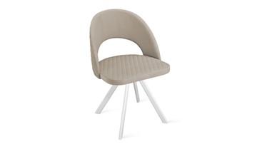 Обеденный стул Гэтсби К2 (Белый матовый/Велюр Confetti Smoke) в Миассе