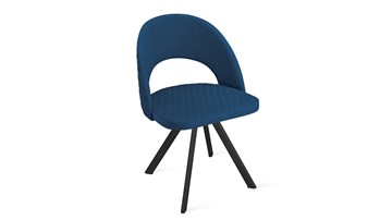 Обеденный стул Гэтсби К2 (Черный муар/Велюр Confetti Blue) в Челябинске