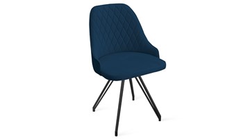 Кухонный стул Гранд К4 (Черный муар/Велюр Confetti Blue) в Копейске