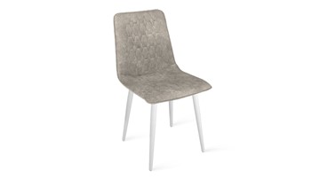 Кухонный стул Хьюго К1С (Белый матовый/Микровелюр Wellmart Dark Beige) в Миассе