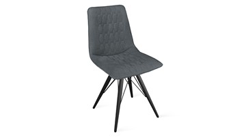 Обеденный стул Хьюго К3 (Черный муар/Микровелюр Jercy Graphite) в Миассе