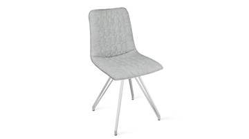 Обеденный стул Хьюго К4 (Белый матовый/Микровелюр Duna Silver) в Миассе
