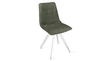 Обеденный стул Хьюго К4 (Белый матовый/Микровелюр Jercy Deep Green) в Миассе