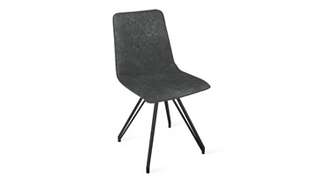 Обеденный стул Хьюго К4 (Черный муар/Микровелюр Wellmart Graphite) в Златоусте