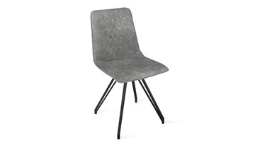Обеденный стул Хьюго К4 (Черный муар/Микровелюр Wellmart Silver) в Копейске