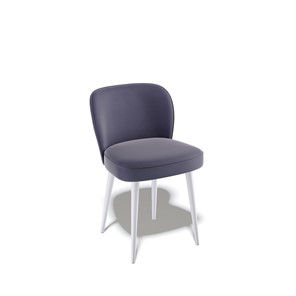 Обеденный стул Kenner 142KF белый/серый велюр в Магнитогорске