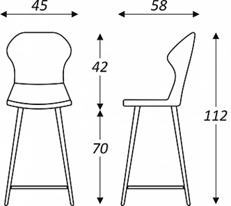 Кухонный стул Марио барный(Изумрудный Т189/ноги черные) в Миассе - предосмотр 2
