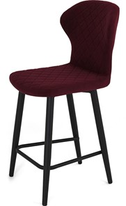 Обеденный стул Марио полубарный (Бордо Т175/ноги черные) в Магнитогорске