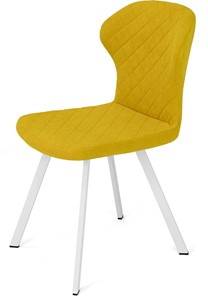 Обеденный стул Марио (Желтый Т182/ноги белые) в Златоусте