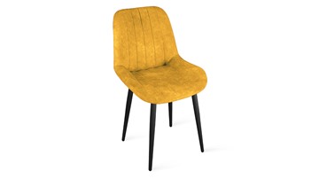 Кухонный стул Марвел Исп. 2 К1С (Черный муар/Микровелюр Wellmart Yellow) в Магнитогорске