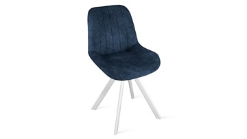 Обеденный стул Марвел Исп. 2 К2 (Белый матовый/Микровелюр Wellmart Blue) в Копейске