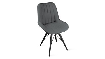 Обеденный стул Марвел Исп. 2 К3 (Черный муар/Кож.зам Polo Graphite) в Копейске