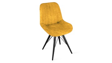 Обеденный стул Марвел Исп. 2 К3 (Черный муар/Микровелюр Wellmart Yellow) в Миассе