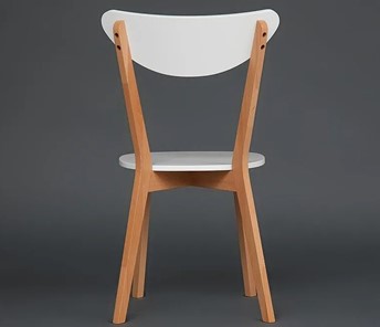 Обеденный стул MAXI (Макси), бук/МДФ 86x48,5x54,5 Белый/Натуральный Бук (2 шт) арт.10463 в Челябинске - предосмотр 4