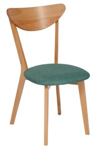 Обеденный стул MAXI (Макси), бук/ткань 86x48,5x54,5 Морская волна/ натуральный бук (2 шт) арт.11773 в Миассе