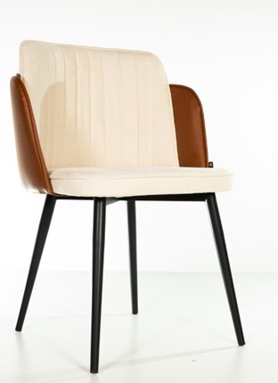 Мягкий стул Пенелопа коричневый/молочный в Челябинске - изображение