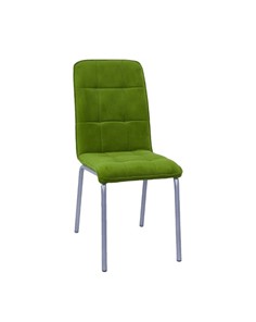 Кухонный стул Премьер  квадрат зеленый С166 (под хром) в Златоусте