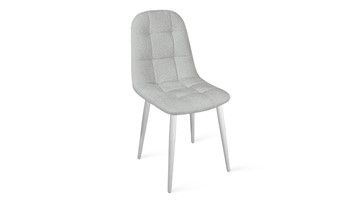 Обеденный стул Райс К1С (Белый матовый/Микровелюр Duna Silver) в Копейске