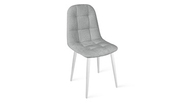 Обеденный стул Райс К1С (Белый матовый/Микровелюр Jercy Silver) в Миассе