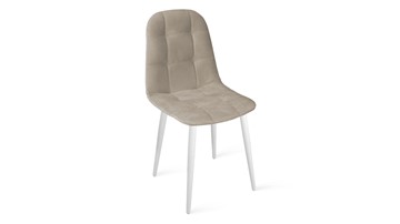 Обеденный стул Райс К1С (Белый матовый/Велюр Confetti Smoke) в Златоусте