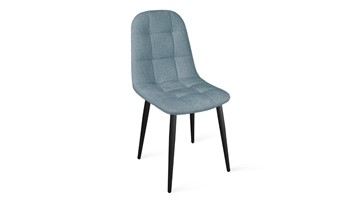 Обеденный стул Райс К1С (Черный муар/Микровелюр Duna Dustry Blue) в Копейске