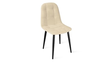 Обеденный стул Райс К1С (Черный муар/Велюр Confetti Cream) в Миассе