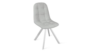 Обеденный стул Райс К2 (Белый матовый/Микровелюр Duna Silver) в Миассе