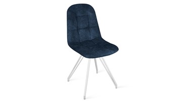 Обеденный стул Райс К4 (Белый матовый/Микровелюр Wellmart Blue) в Златоусте
