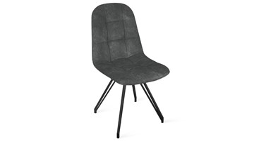 Обеденный стул Райс К4 (Черный муар/Микровелюр Wellmart Graphite) в Магнитогорске