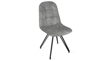 Обеденный стул Райс К4 (Черный муар/Микровелюр Wellmart Silver) в Миассе