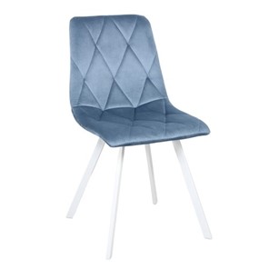 Кухонный стул Рокки WX-221 эмаль белая велюр голубой в Миассе