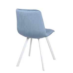 Кухонный стул Рокки WX-221 эмаль белая велюр голубой в Челябинске - предосмотр 4