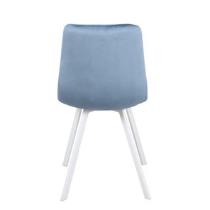 Кухонный стул Рокки WX-221 эмаль белая велюр голубой в Челябинске - предосмотр 5