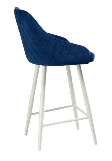 Мягкий стул Сальса Полубарная, Велюр CATALANA 16 (синий) / Белый муар в Златоусте - изображение 1