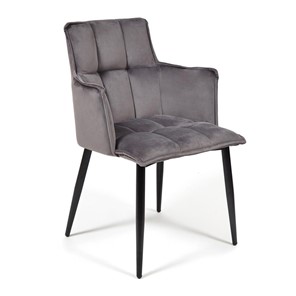 Обеденный стул SASKIA (mod. 8283) 55х61х85  серый (G-062-40)/черный в Магнитогорске