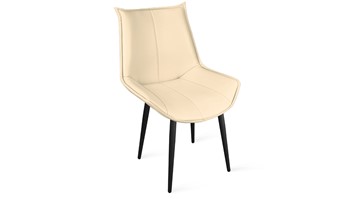 Обеденный стул Тейлор Исп. 2 К1С (Черный муар/Кож.зам Polo Cream) в Копейске