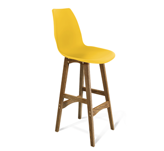 Барный стул SHT-ST29/S65 (желтый ral 1021/дуб брашированный коричневый) в Миассе